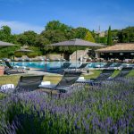 Sunbeds by the pool