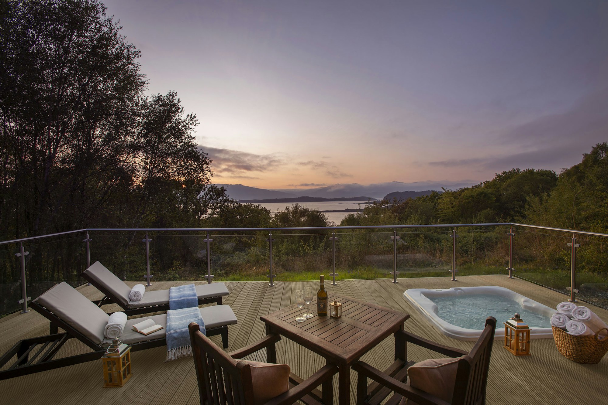 Hilltop Exterior Deck Dusk