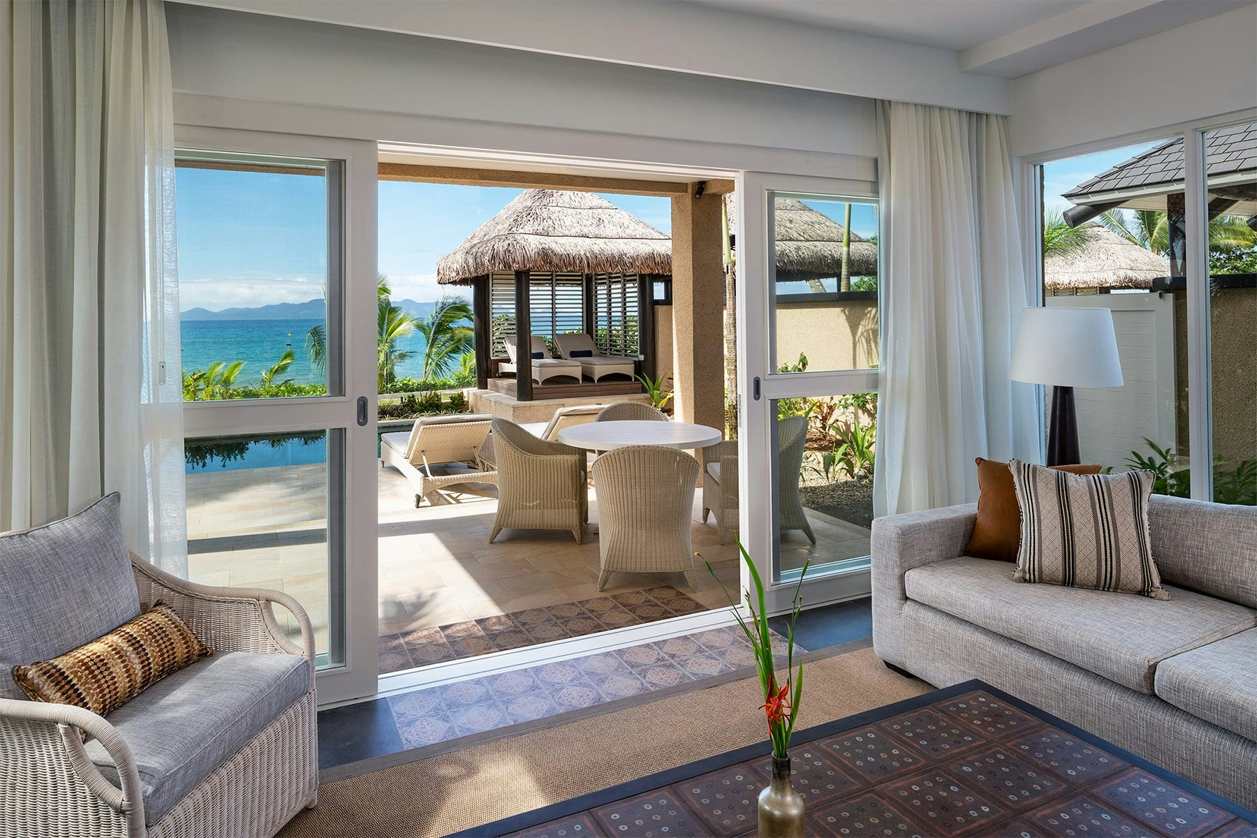 2BR Beachfront Villa - Living Area