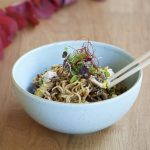 Wheat Noodles Sauteed With Vegetables And Tofu