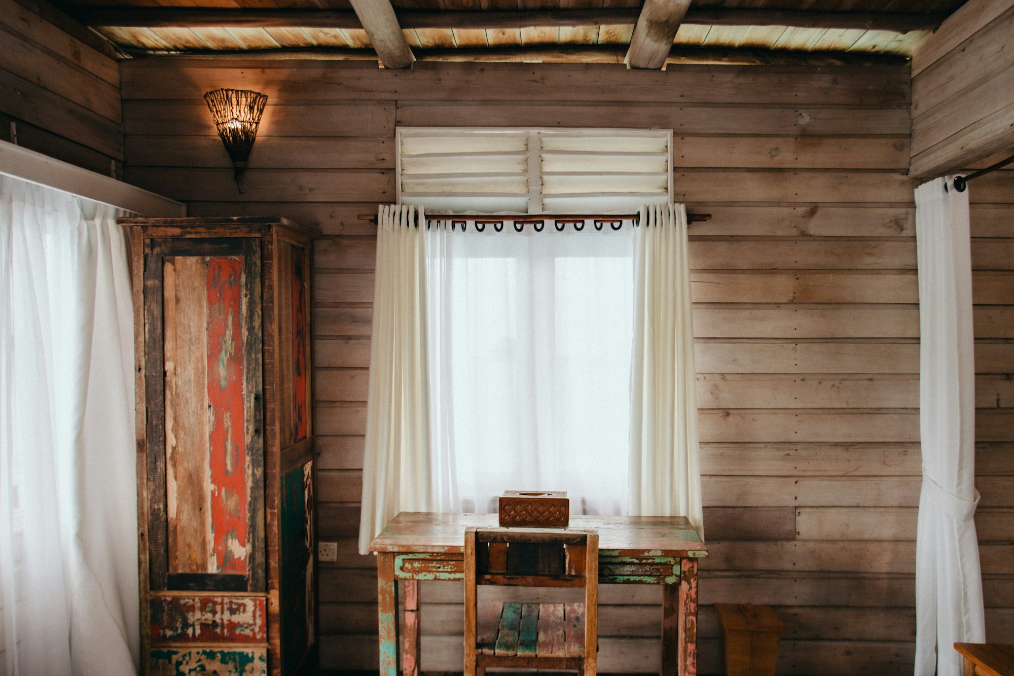 Overwater Villa - Upcycled Wardrobe Desk and Chair