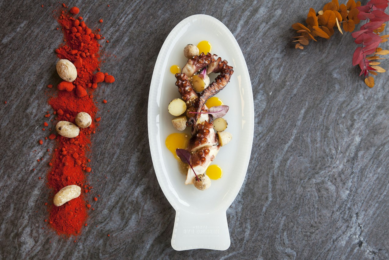 Charcoal-Grilled Octopus, Potatoes And Smoked Yolk