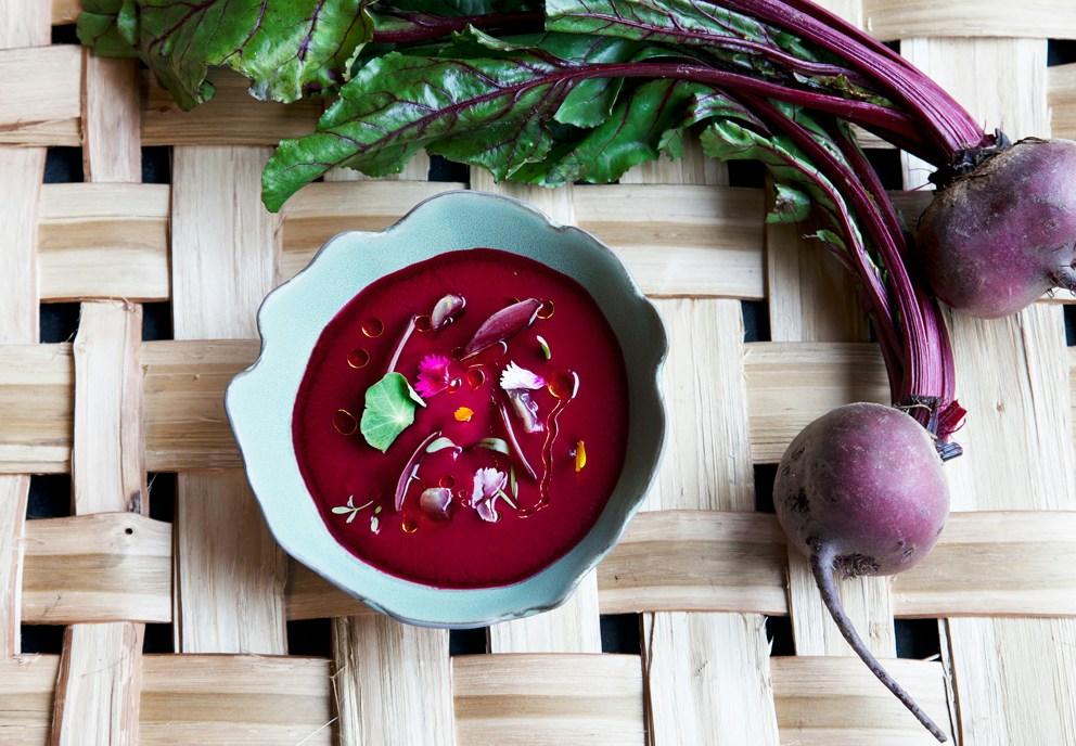 Beetroot, Tomato And Grape Gazpacho