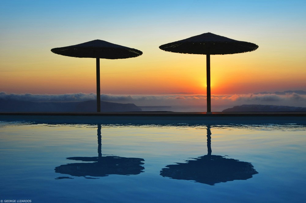 Swimming Pool with Sunset View
