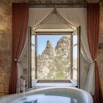 Stone Arched Luxury Suite Balcony - Bathtub