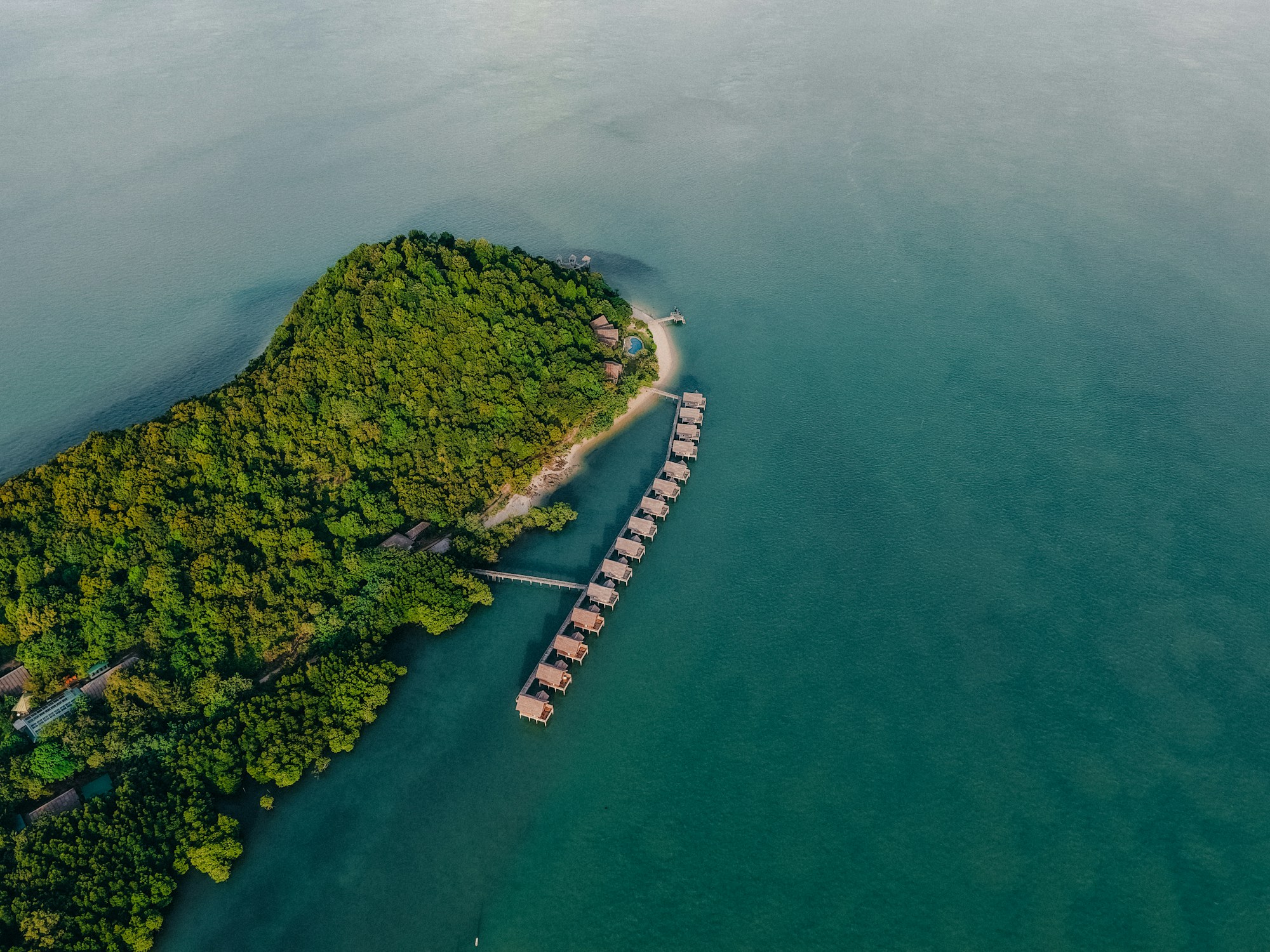 Telunas Private Island - Aerial