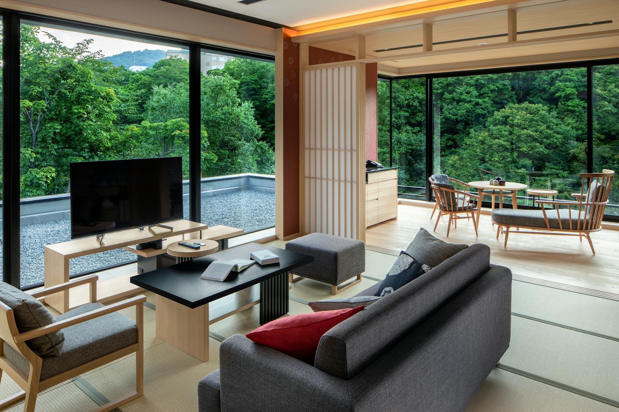 Deluxe Corner Suite Living Room