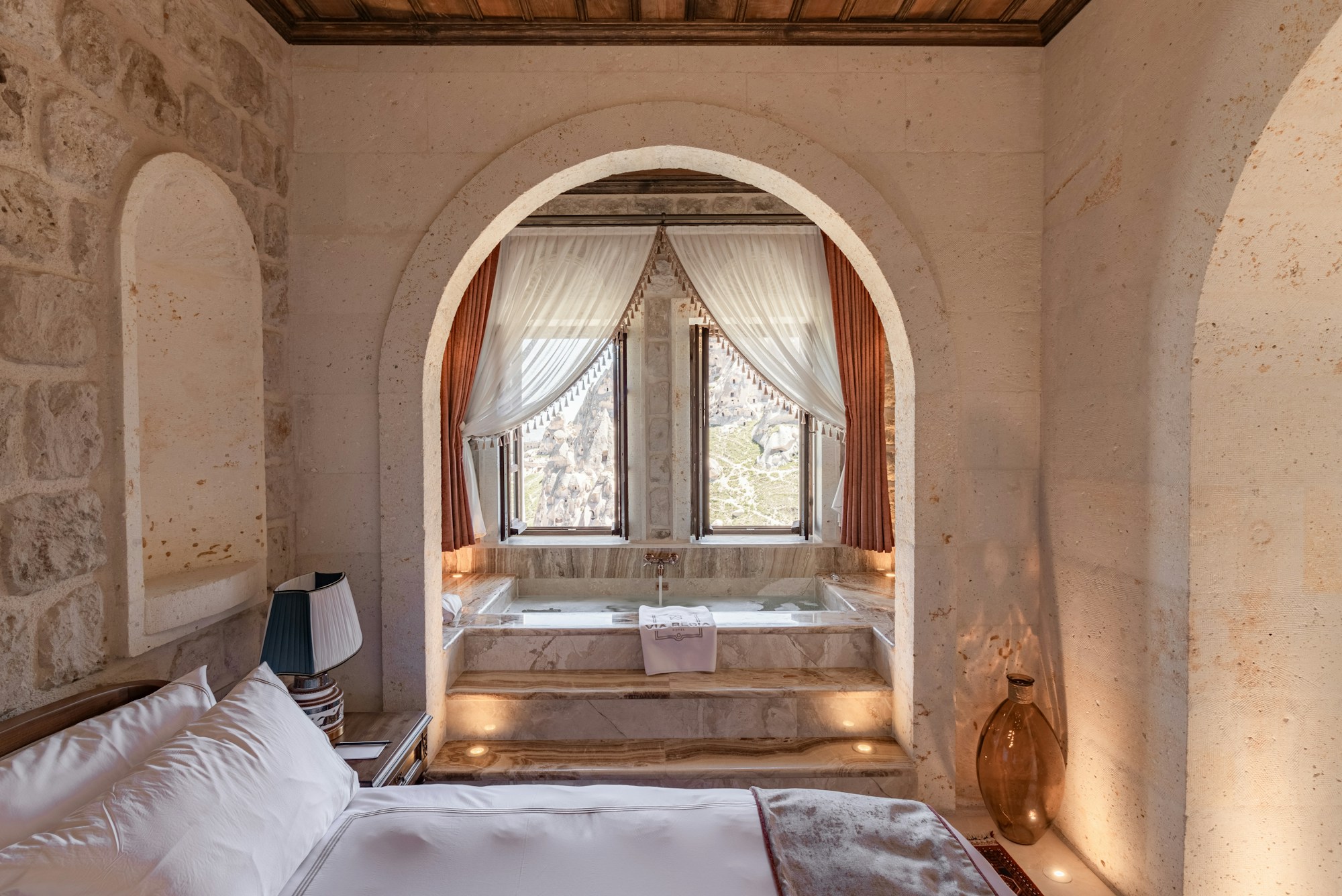 Stone Arched Private Suite - Bedroom