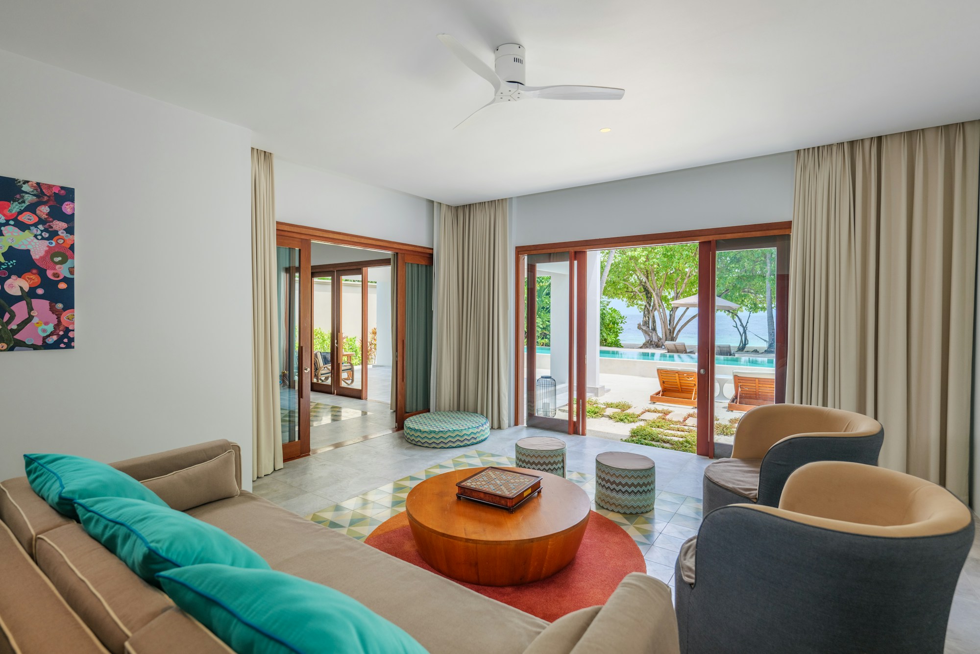 Two Bedroom Beach Pool Villa - Living Area