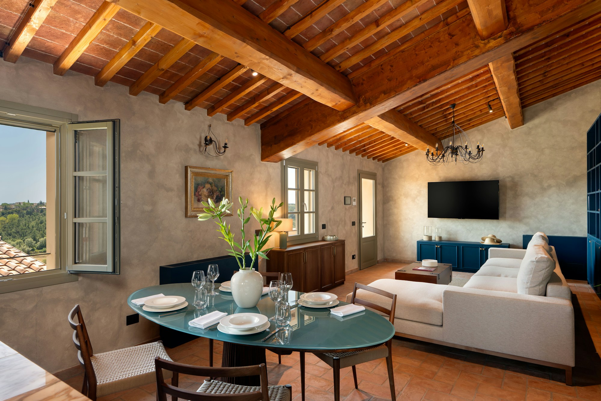 Castelforno Private Apartment Suite with Terrace - Living Area