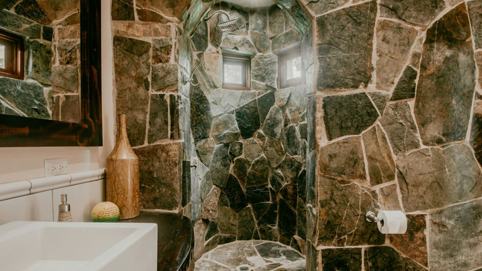 Rio Grande Garden View Cabaña - Bathroom