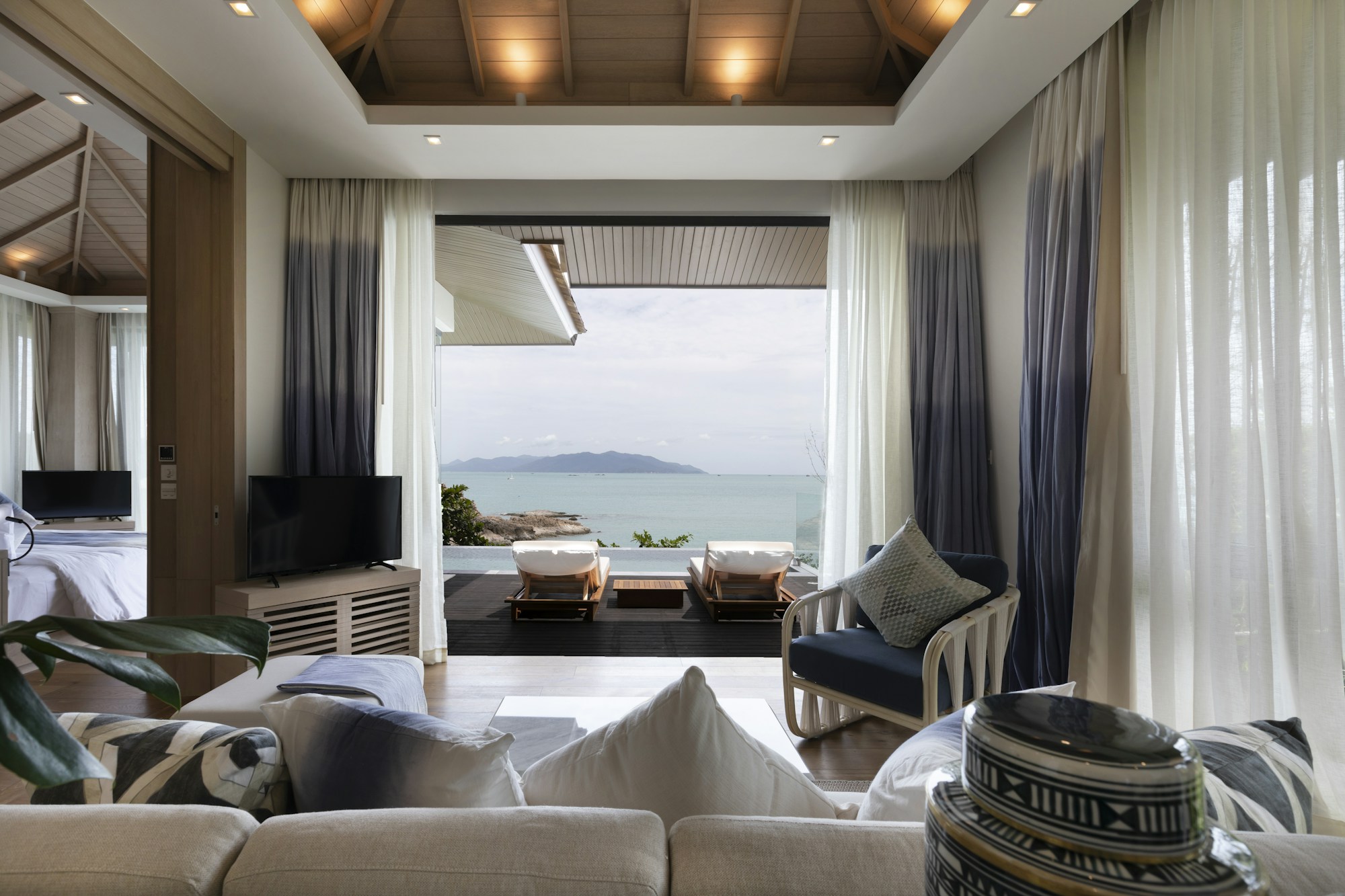 Ocean View Pool Villa - Living Area View
