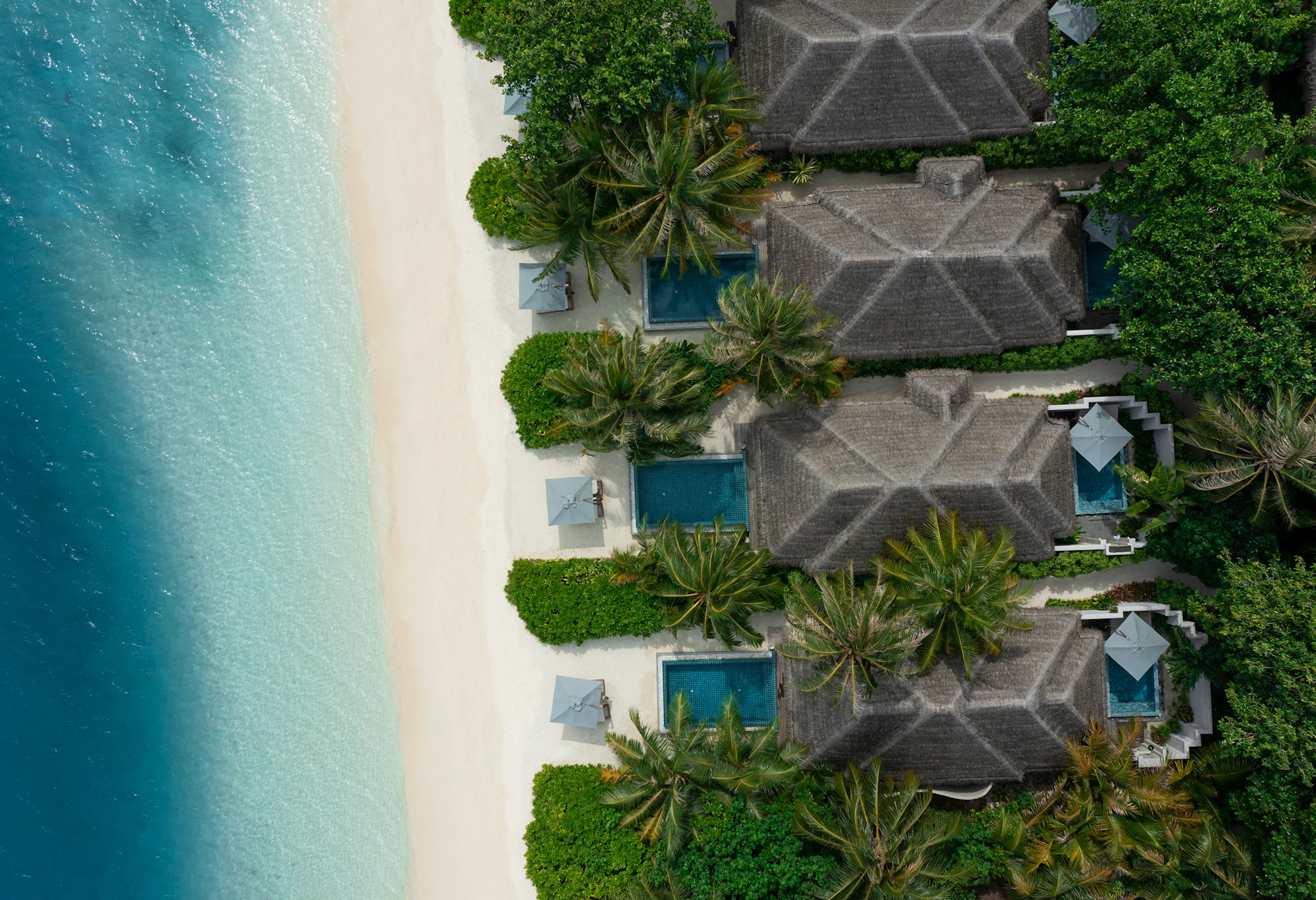 Deluxe Beach Bungalow with Pool - Aerial