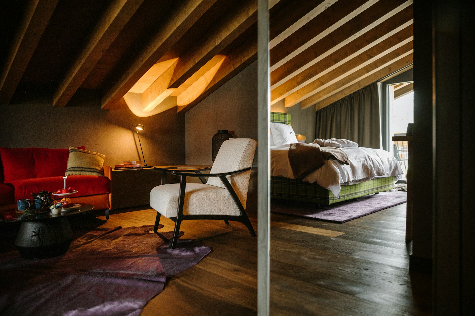 Rooftop Deluxe Suite - Bedroom & Living Area
