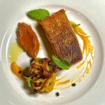 Wild Alaskan Salmon with Cauliflower and Carrot Puree